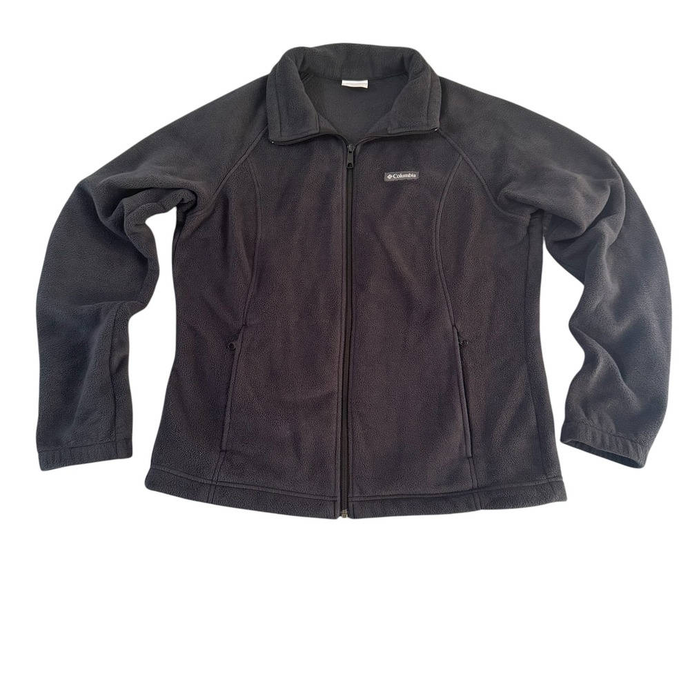 Columbia‎ Sawyer Rapids Large Black Full Zip Fleece Women's Jacket XL6578